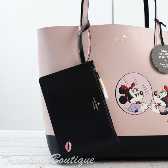 NWT Disney x Kate Spade Minnie Mouse Tote & Wallet - Picture 4 of 16